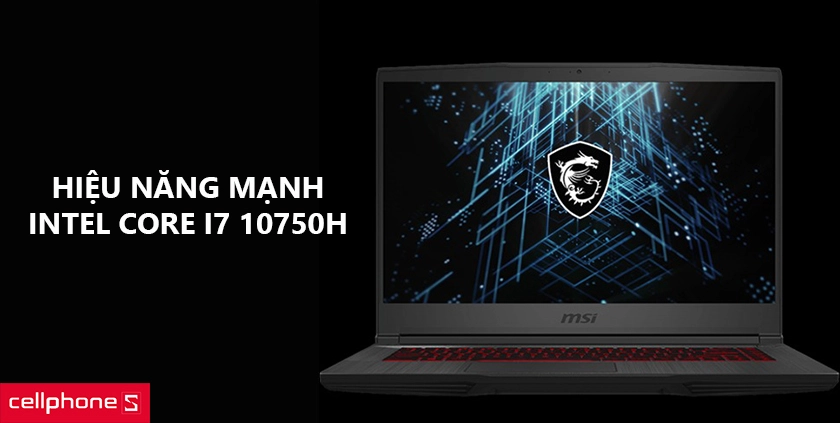 Hiệu năng mạnh với chip Intel Core i7 10750H