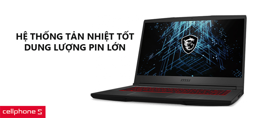 Hệ thống tản nhiệt tốt, dung lượng pin lớn