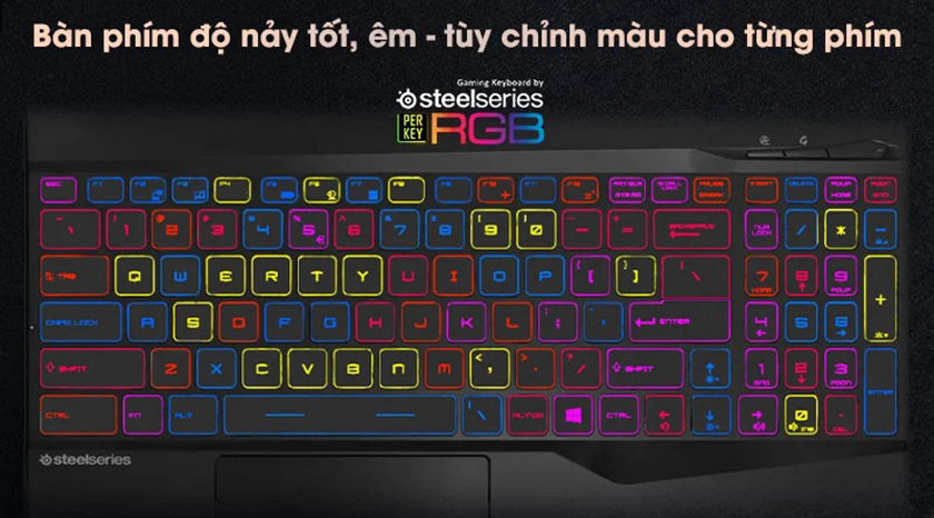 Bàn phím fullsize, đèn nền LED Per-Key RGB, âm thanh to rõ