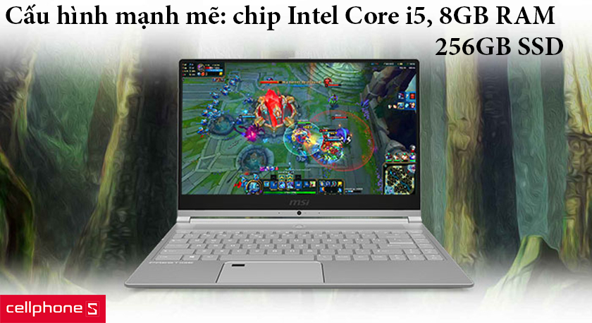 Cấu hình mạnh mẽ với chip xử lý Intel Core i5
