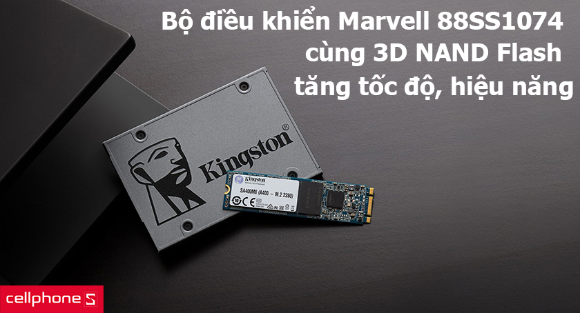 Tích hợp bộ điều khiển Marvell 88SS1074 cùng 3D NAND Flash