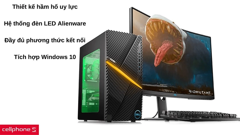 Thiết kế hầm hố đầy uy lực, trang bị đầy đủ chuẩn kết nối cùng Windows 10