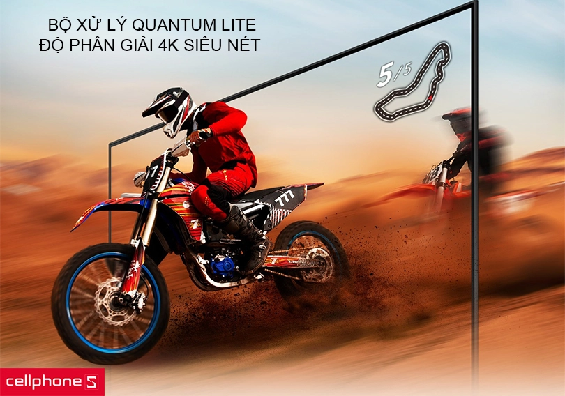Bộ xử lý Quantum Lite mang đến độ phân giải 4K siêu nét TV QLED