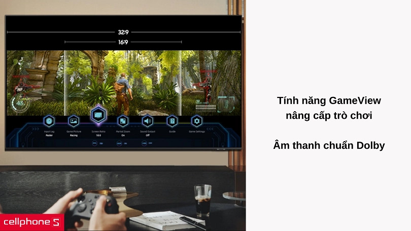 Kết nối gaming cùng GameView và âm thanh chuẩn Dolby