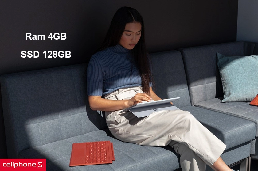 Xử lý nhanh chóng nhờ Ram 4GB và ổ cứng SSD 128GB