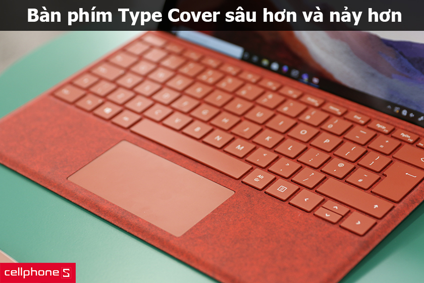 Surface Pro 7 có bàn phím Type Cover