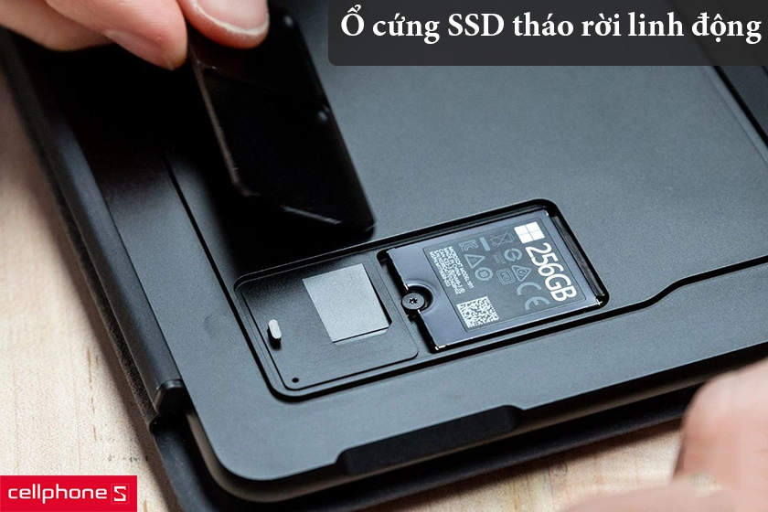 Ổ cứng SSD 256 GB có thể tháo rời linh động