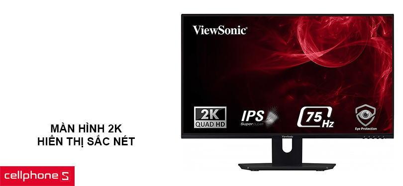 màn hình ViewSonic VX2480 24 inch có chất lượng 2K cùng tẩn số quét 75hz