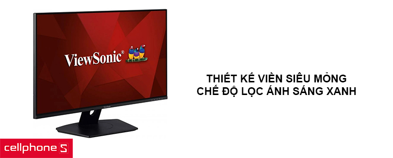Màn hình ViewSonic VX2480 24 inch sở hữu thiết kế viền siêu mỏng cùng chế độ màn hình