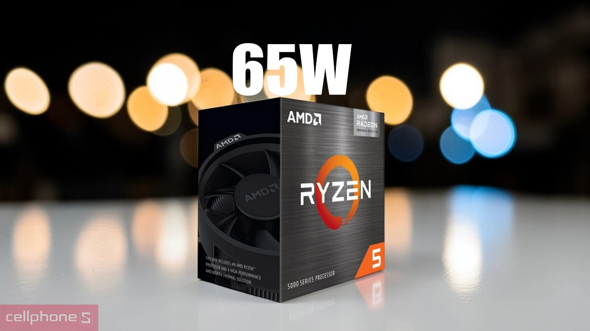 Công suất tiêu thụ điện năng CPU AMD Ryzen 5 5600GT (MPK)