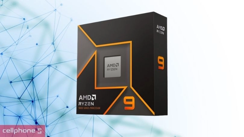CPU AMD Ryzen 9 9900X cấu hình mạnh mẽ mạnh mẽ, tối ưu năng lượng