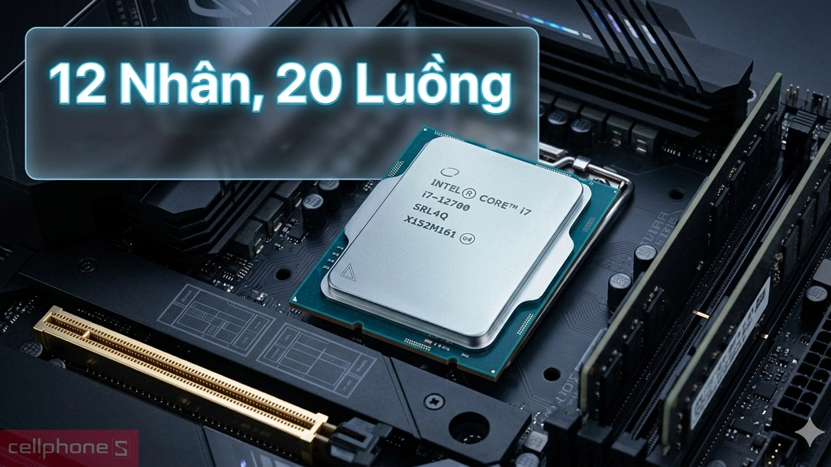 Khả năng làm việc đa nhiệm CPU Intel Core i7 12700 (Tray)