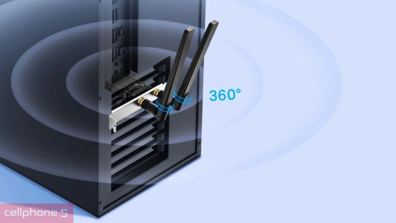 Tốc độ card mạng TP Link AX3000 Archer TX55E Wi-fi 6 bluetooth 5.2