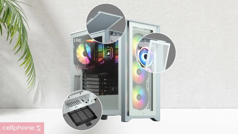 Case máy tính Corsair 4000X RGB TG CC-9011205-WW - Lý tưởng cho game thủ