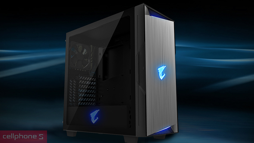 Thiết kế case máy tính Gigabyte Aorus C300 Glass