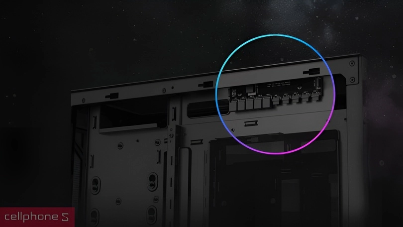 Case máy tính Gigabyte Aorus C400 Glass - Bo mạch chủ ATX, Hub kết nối ARGB