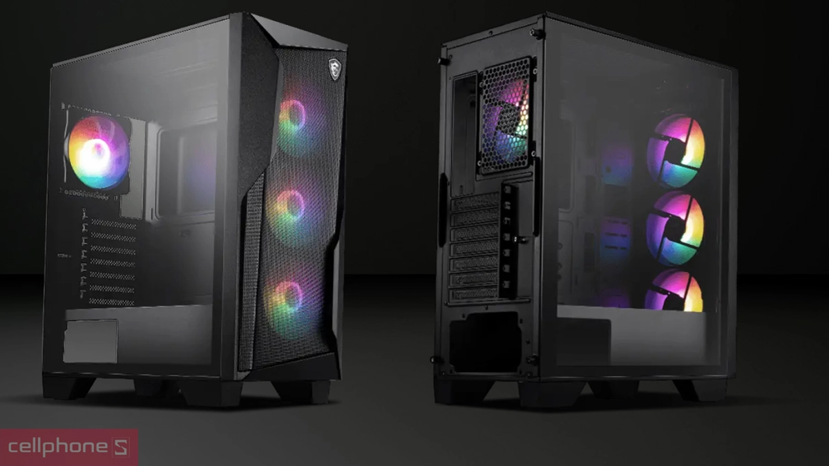 Case máy tính MSI MAG Forge 130A Airflow 4F RGB - Tản nhiệt đỉnh cao, RGB bùng nổ