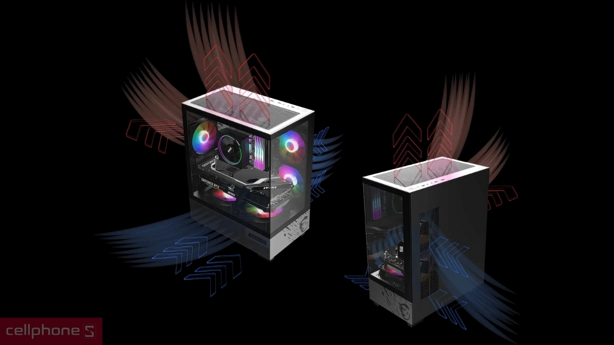 Khả năng thoát nhiệt trên Case máy tính MSI PAG PANO M110A 3F RGB