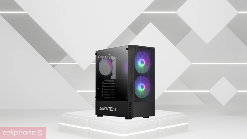 Thiết kế case máy tính Montech X2 Mesh M-ATX
