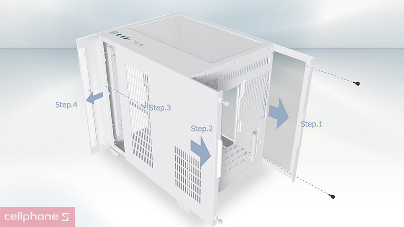 Kích thước case máy tính Xigmatek Aqua (M-ATX) Arctic