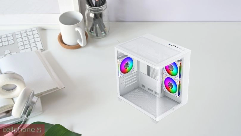 Kích thước, thiết kế case máy tính Xigmatek AQUA M Nano Arctic 3GF (3 Fan) M-ATX