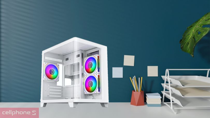 Khả năng làm mát, lưu trữ trên case máy tính Xigmatek AQUA M Nano Arctic 3GF (3 Fan) M-ATX