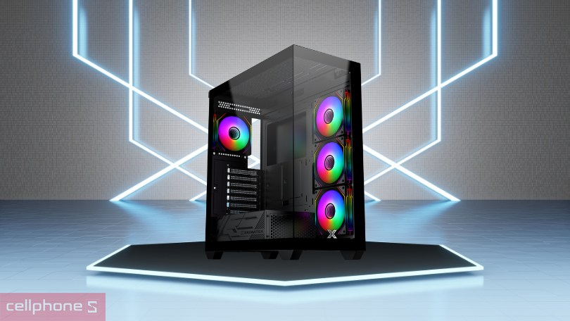 Case máy tính Xigmatek Blast 4GF E ATX kính trong suốt, tản nhiệt đỉnh cao