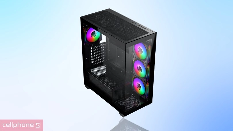 Case máy tính Xigmatek Blast 4GF E ATX kính trong suốt, tản nhiệt đỉnh cao
