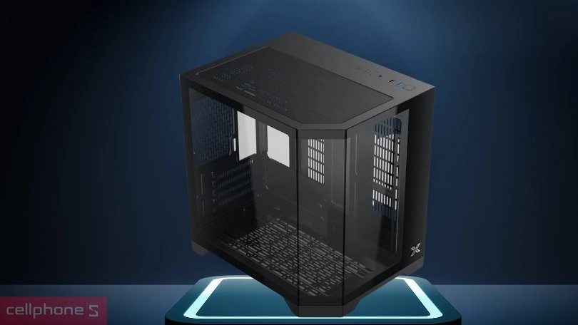 Cổng kết nối trên case máy tính Xigmatek Cubi M Nano M-ATX