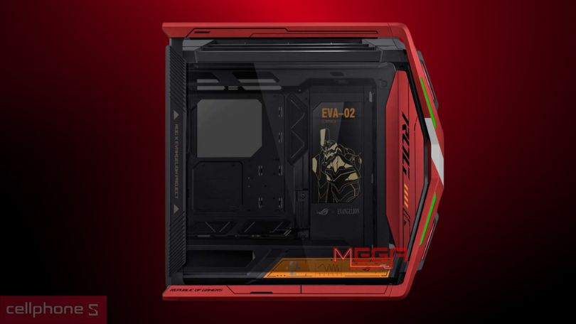 Thiết kế case máy tính Asus ROG Hyperion EVA-02 Edition E-ATX