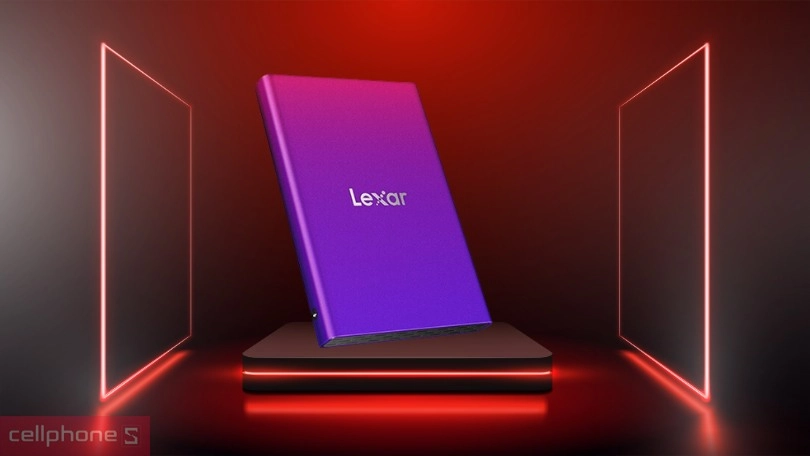 Thiết kế hộp đựng ổ cứng 2.5 Lexar E100 SATA USB 3.2