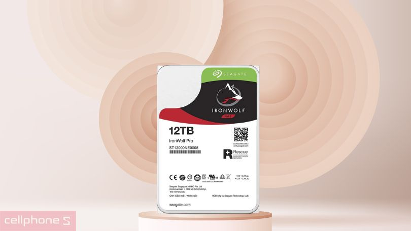 Ổ cứng HDD PC Seagate Ironwolf Pro 12TB Sata 7200RPM ST12000NE0008