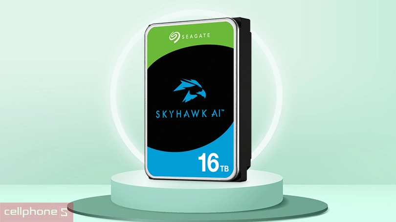 Ổ cứng HDD Seagate Skyhawk AI 3.5 inch SATA 3 7200RPM 16TB - Dung lượng ấn tượng, truyền tải nhanh chóng