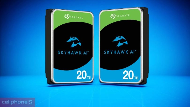 Ổ cứng HDD SEAGATE SKYHAWK AI 3.5" SATA 3 7200RPM 20TB dung lượng khủng, bền bỉ, siêu tốc