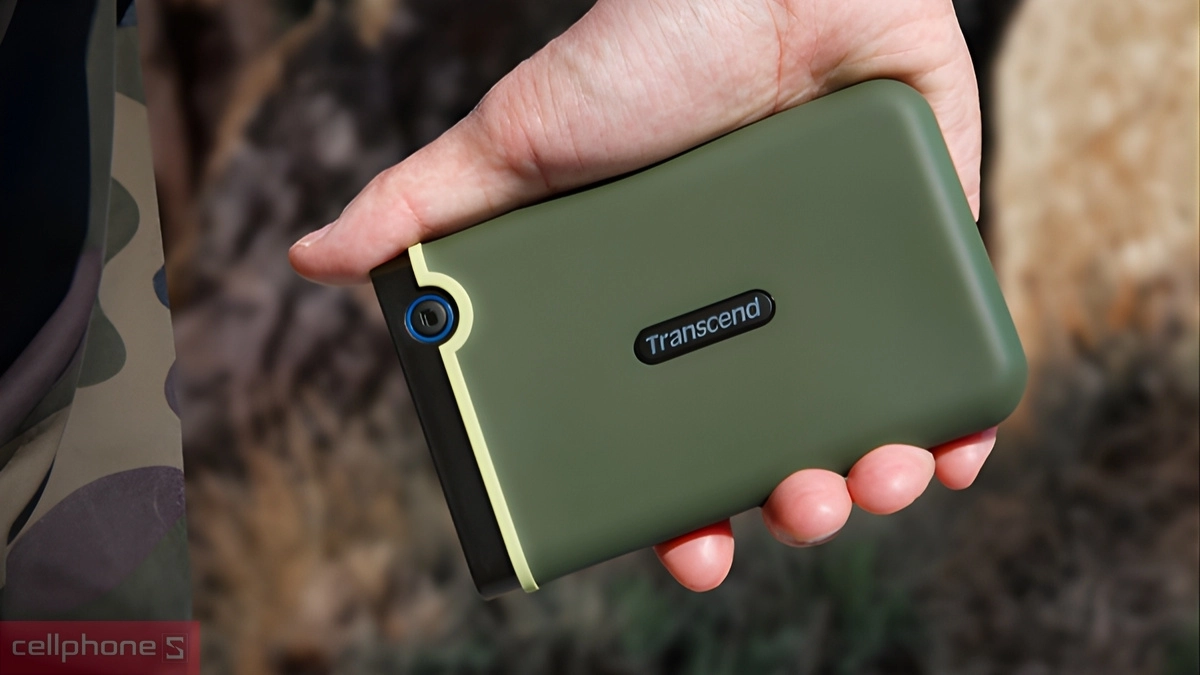 ổ cứng di động HDD Transcend 1TB StoreJet Slim 25M3S TS1TSJ25M3 nhỏ gọn