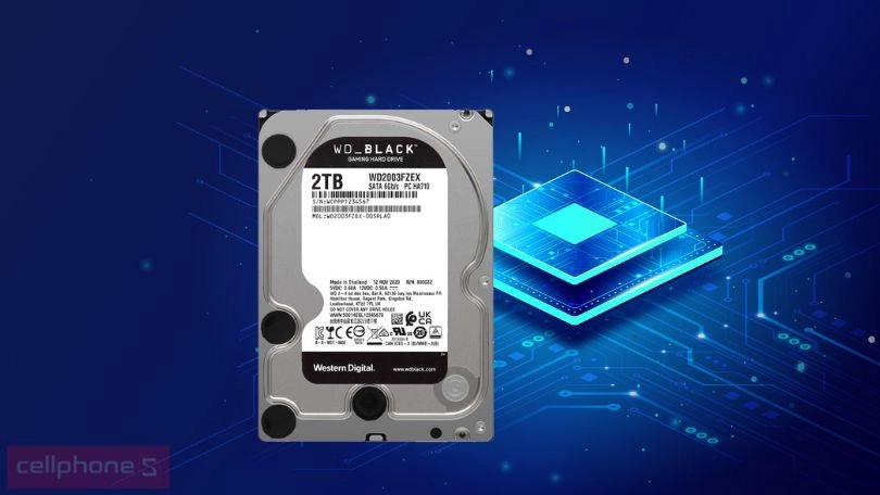 Ổ cứng HDD WD Black 2TB 3.5 inch Sata III 64MB Cache 7200RPM WD2003FZEX
