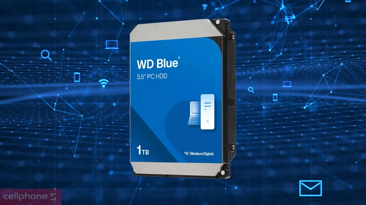 Dung lượng ổ cứng HDD WD Blue 1TB 3.5 inch SATA WD10EARZ
