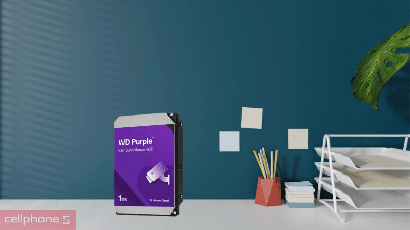 Dung lượng ổ cứng HDD WD Purple 3.5 inch SATA 3 5400RPM 1TB