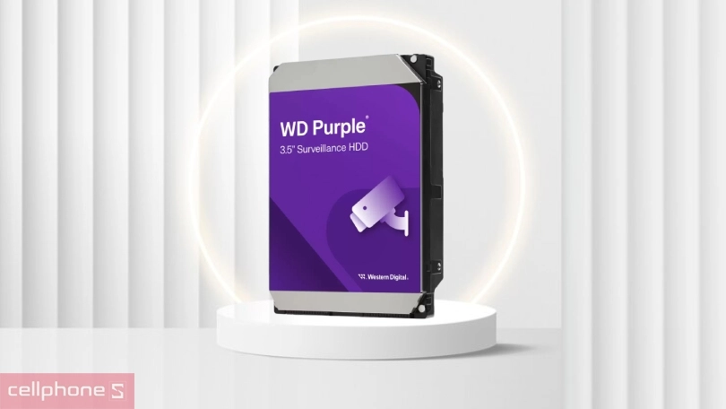 Ổ cứng HDD WD Purple 3.5 inch SATA 3 5640RPM 8TB WD85PURZ – Lưu trữ giám sát hàng đầu