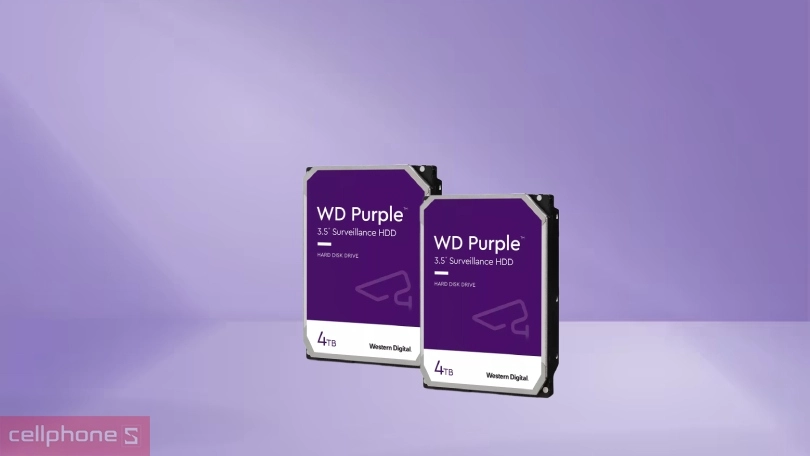 Dung lượng ổ cứng HDD WD Purple 4TB 3.5inch 5400RPM SATA III 256MB Cache WD43PURZ