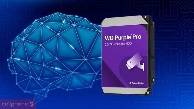 Ổ cứng HDD WD Purple Pro 3.5 inch SATA 3 7200RPM 14TB - Hiệu năng lưu trữ vượt trội, độ bền cao