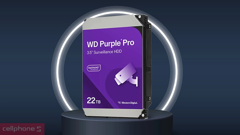 Ổ cứng HDD WD Purple Pro 3.5 inch SATA 3 7200RPM 22TB - Dung lượng khổng lồ, truyền tải vượt trội