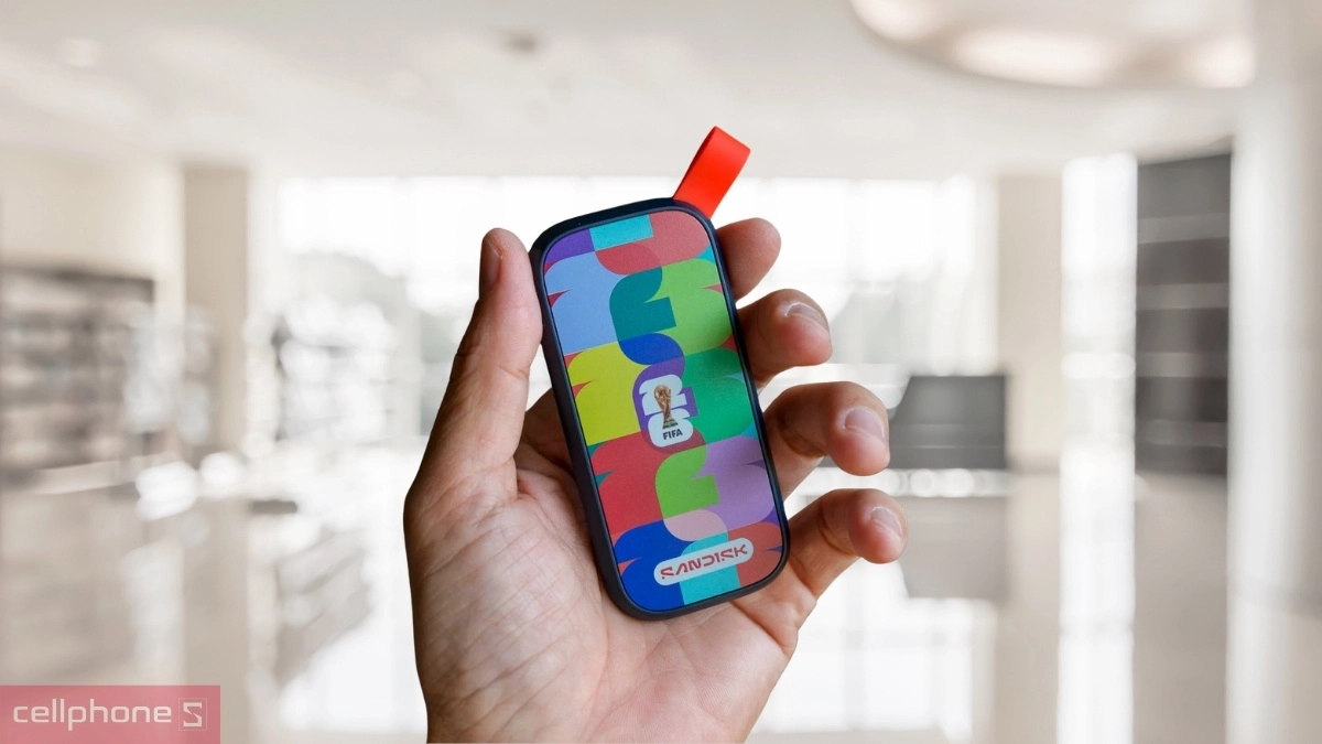 Kích thước ổ cứng di động SSD Sandisk 1TB E30 Portable Fifa World Cup 2026