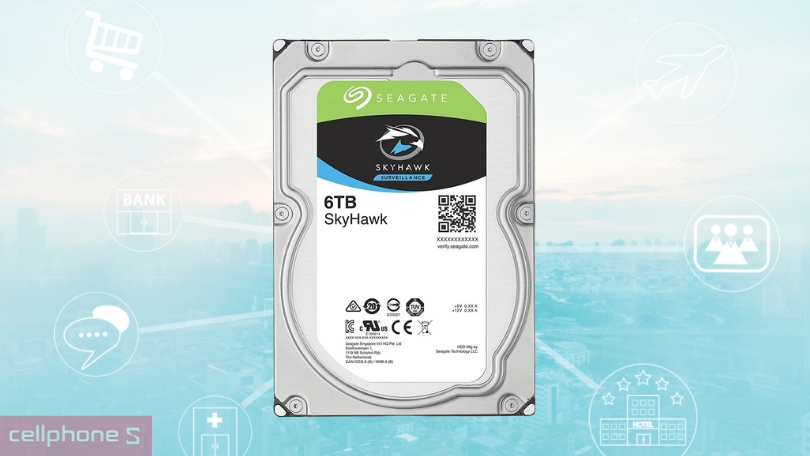 Ổ cứng HDD Seagate SkyHawk 6TB 5400rpm SATA 3.5