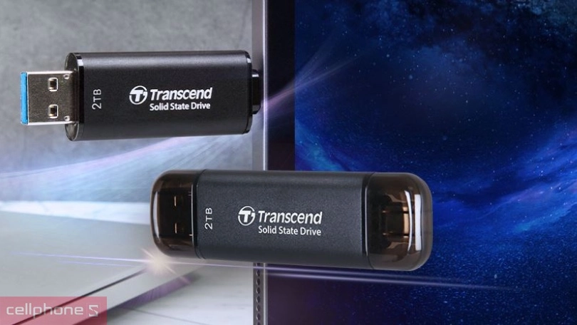 Ổ cứng di động SSD Transcend ESD310C 1050MBS 256GB - Truyền tải siêu nhanh, kích thước siêu nhỏ gọn