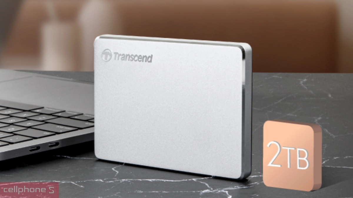 Dung lượng ổ cứng di động HDD Transcend StoreJet 25C3S USB-C 2TB
