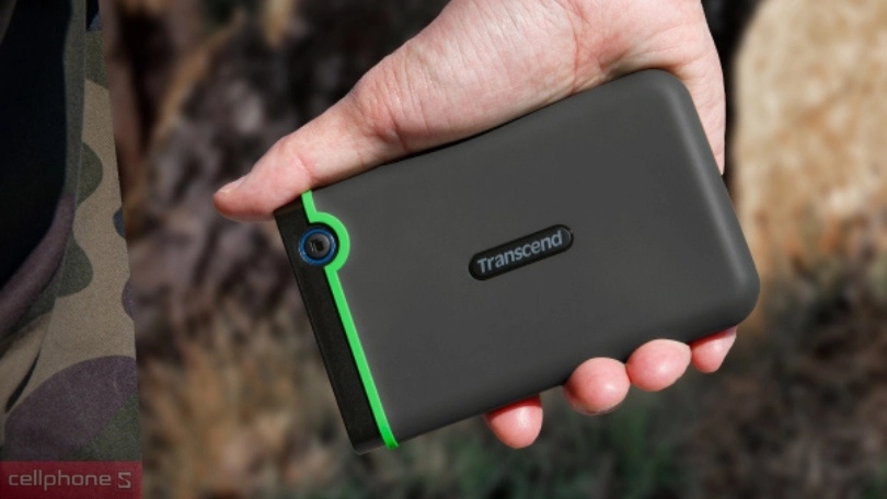Dung lượng ổ cứng di động HDD Transcend Storejet 25M3C USB-C 2TB