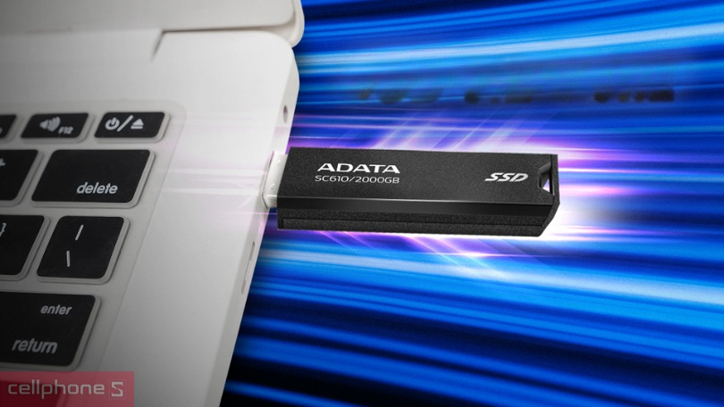 Dung lượng ổ cứng di động Adata SC610 USB 3.2 Gen 2 1TB