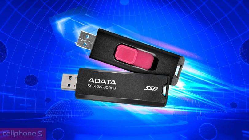 Phân loại ổ cứng di động Adata SC610 USB 3.2 Gen 2 500GB