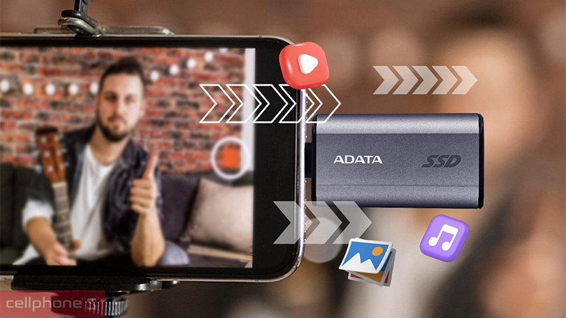 Dung lượng ổ cứng di động SSD ADATA SC750 USB 3.2 Gen 2 1050MB/s 2TB